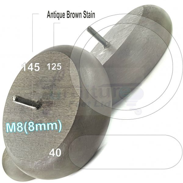 4x BUN WOOD SETTEE LEGS 40mm High CHAIR REPLACEMENT SOFA FURNITURE FEET M8(8mm) - Image 12