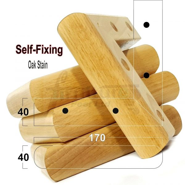 4x SOLID WOOD FURNITURE LEGS (Self-Fix) CHAIR REPLACEMENT CORNER FEET 40mm HIGH - Image 29