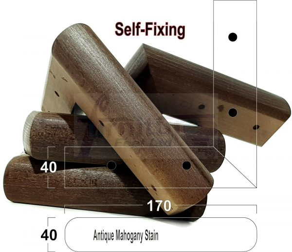 4x SOLID WOOD FURNITURE LEGS (Self-Fix) CHAIR REPLACEMENT CORNER FEET 40mm HIGH - Image 38