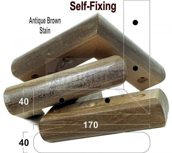 4x SOLID WOOD FURNITURE LEGS (Self-Fix) CHAIR REPLACEMENT CORNER FEET 40mm HIGH - Image 14
