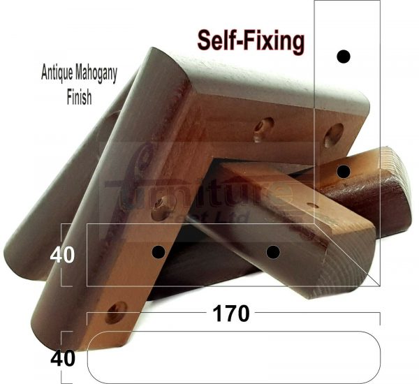 4x SOLID WOOD FURNITURE LEGS (Self-Fix) CHAIR REPLACEMENT CORNER FEET 40mm HIGH - Image 37