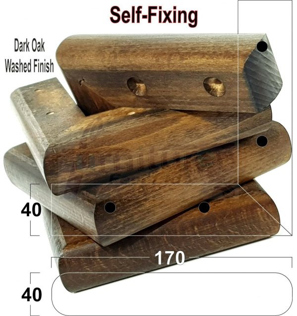4x SOLID WOOD FURNITURE LEGS (Self-Fix) CHAIR REPLACEMENT CORNER FEET 40mm HIGH - Image 19