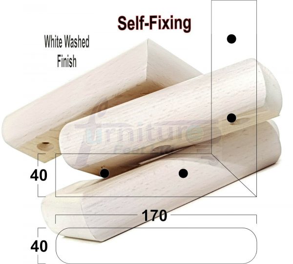 4x SOLID WOOD FURNITURE LEGS (Self-Fix) CHAIR REPLACEMENT CORNER FEET 40mm HIGH - Image 36