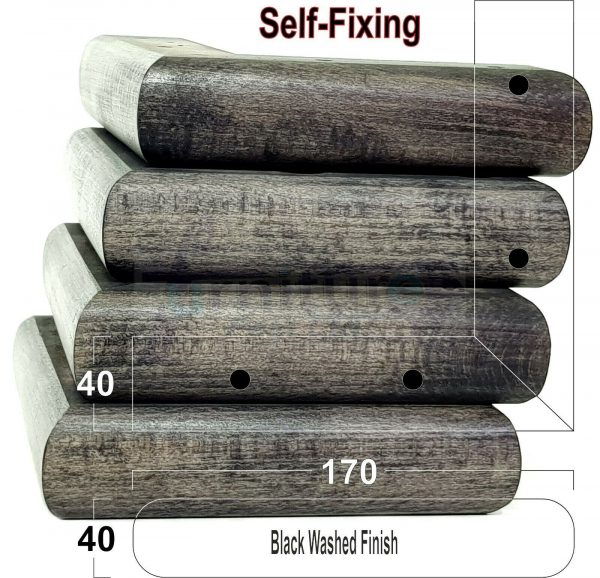 4x SOLID WOOD FURNITURE LEGS (Self-Fix) CHAIR REPLACEMENT CORNER FEET 40mm HIGH - Image 16