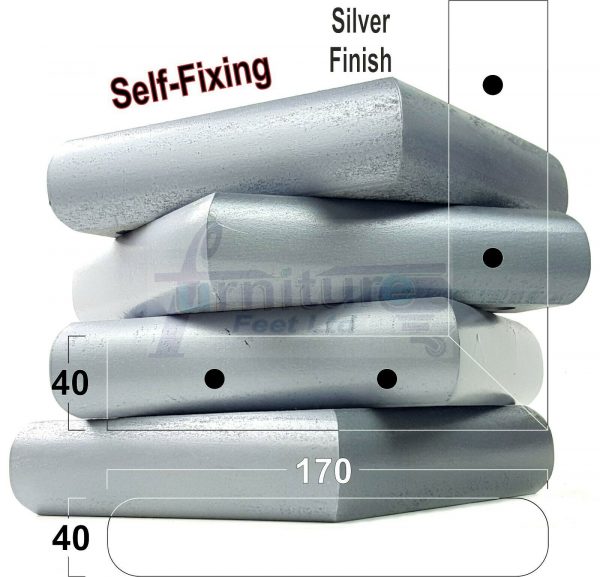 4x SOLID WOOD FURNITURE LEGS (Self-Fix) CHAIR REPLACEMENT CORNER FEET 40mm HIGH - Image 32