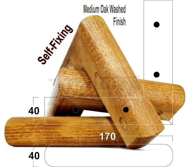 4x SOLID WOOD FURNITURE LEGS (Self-Fix) CHAIR REPLACEMENT CORNER FEET 40mm HIGH - Image 26