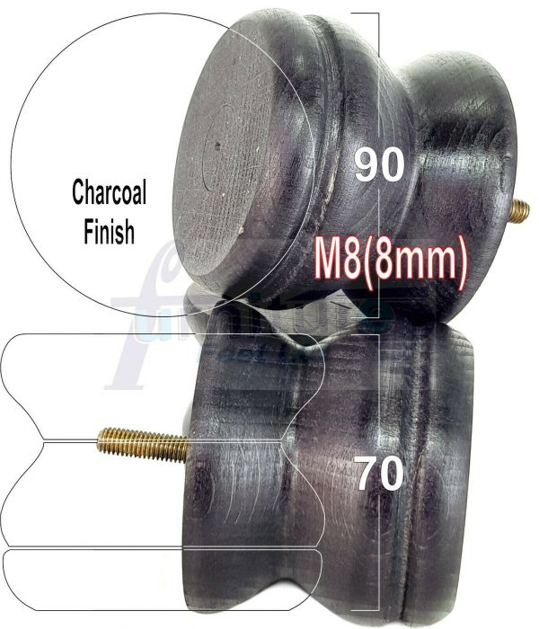 4x SOLID WOODEN FURNITURE LEGS M8(8mm) CHAIR REPLACEMENT BUN FEET 70mm HIGH - Image 38