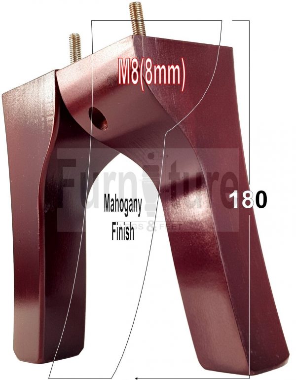 4x Solid Wood Furniture Feet Settee Legs 180mm - 225mm High Sofa Chair Bed M8 - Image 11