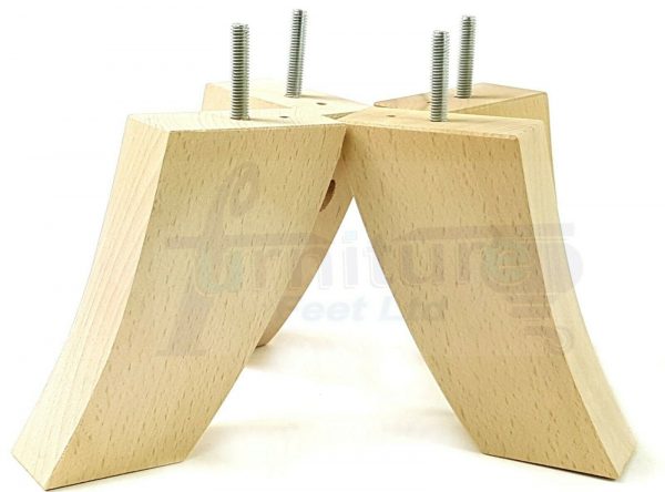 4x TAPERED WOOD SETTEE LEGS 155mm High SOFA REPLACEMENT FURNITURE FEET M8(8mm) - Image 24