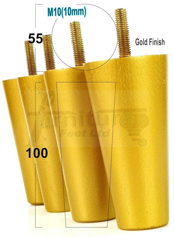 4x WOOD REPLACEMENT FURNITURE CHAIR LEGS M10(10mm) SOFA - SETTEE FEET 100mm HIGH - Image 22