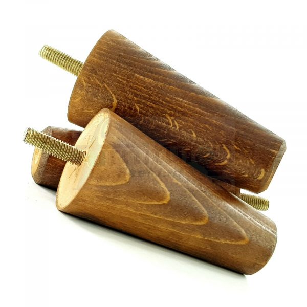 4x WOOD REPLACEMENT FURNITURE CHAIR LEGS M10(10mm) SOFA - SETTEE FEET 100mm HIGH - Image 20