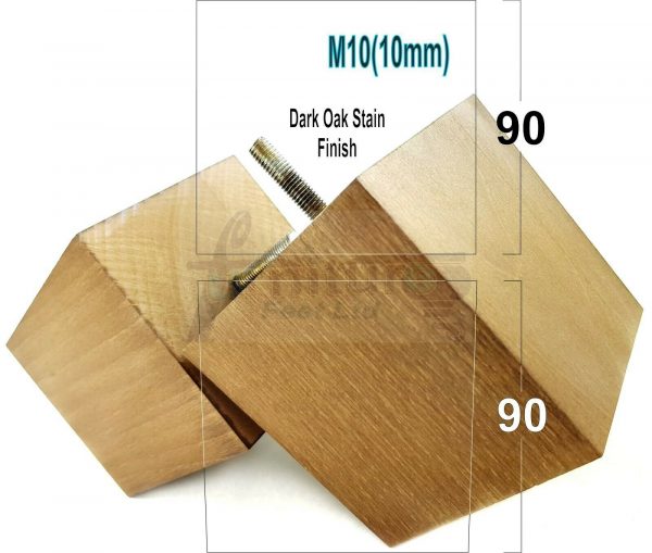 4x WOOD REPLACEMENT FURNITURE CHAIR LEGS M10(10mm) SOFA - SETTEE FEET 90mm HIGH - Image 22