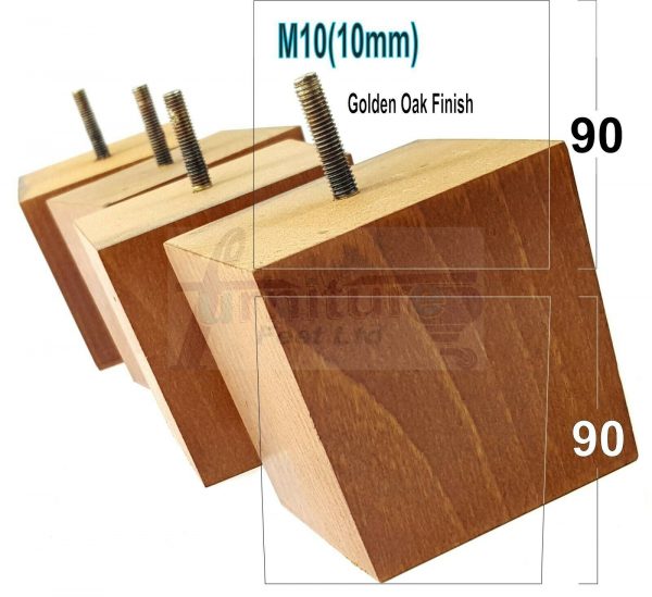 4x WOOD REPLACEMENT FURNITURE CHAIR LEGS M10(10mm) SOFA - SETTEE FEET 90mm HIGH - Image 16