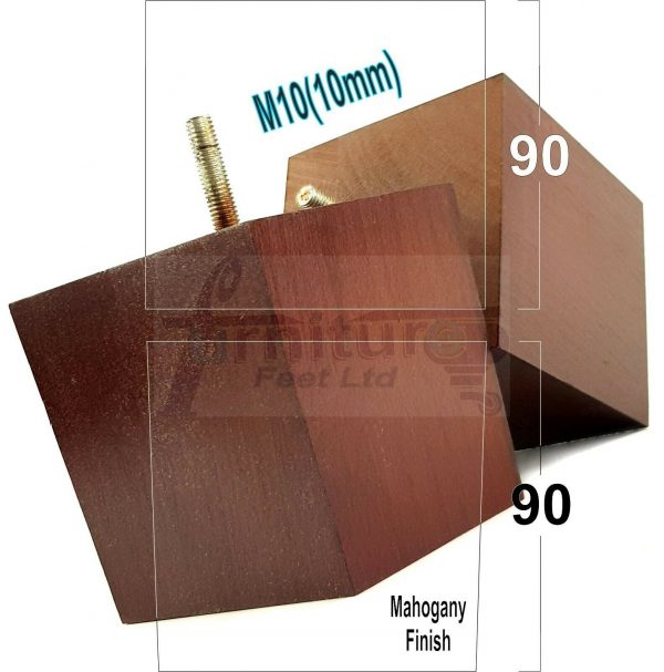 4x WOOD REPLACEMENT FURNITURE CHAIR LEGS M10(10mm) SOFA - SETTEE FEET 90mm HIGH - Image 17