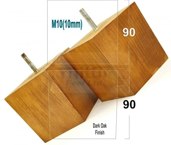 4x WOOD REPLACEMENT FURNITURE CHAIR LEGS M10(10mm) SOFA - SETTEE FEET 90mm HIGH - Image 14