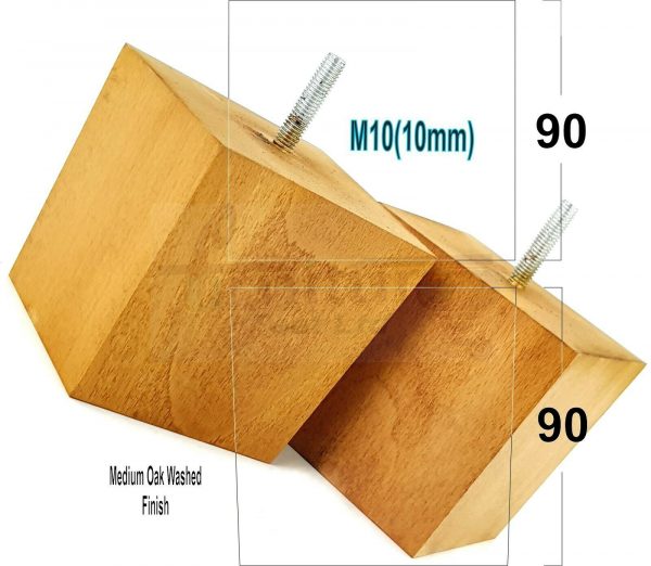 4x WOOD REPLACEMENT FURNITURE CHAIR LEGS M10(10mm) SOFA - SETTEE FEET 90mm HIGH - Image 19