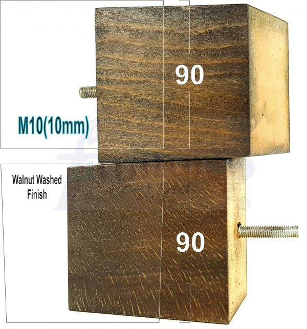 4x WOOD REPLACEMENT FURNITURE CHAIR LEGS M10(10mm) SOFA - SETTEE FEET 90mm HIGH - Image 15