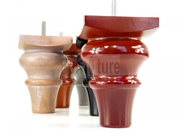 4 Wood Turned Bun Feet Furniture Legs M8 135mm High Multiple Colours Sofa Chairs - Image 6