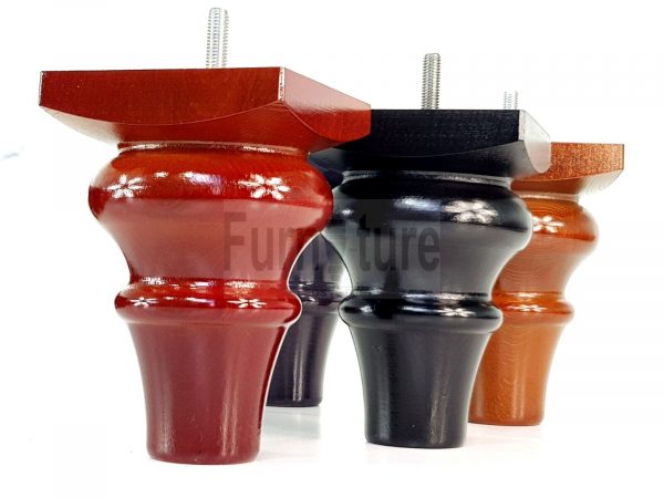 4 Wood Turned Bun Feet Furniture Legs M8 135mm High Multiple Colours Sofa Chairs - Image 8