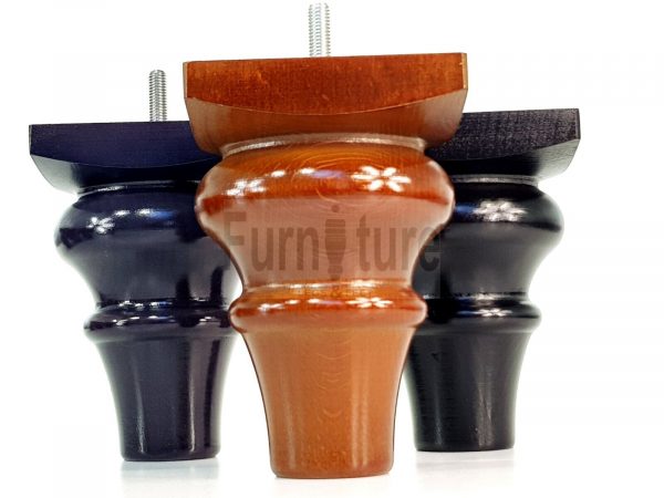4 Wood Turned Bun Feet Furniture Legs M8 135mm High Multiple Colours Sofa Chairs - Image 9