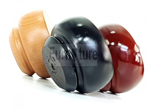 4 Wood Turned Bun Feet Furniture Legs M8 Multiple Colours 55mm High Sofa Chairs - Image 5