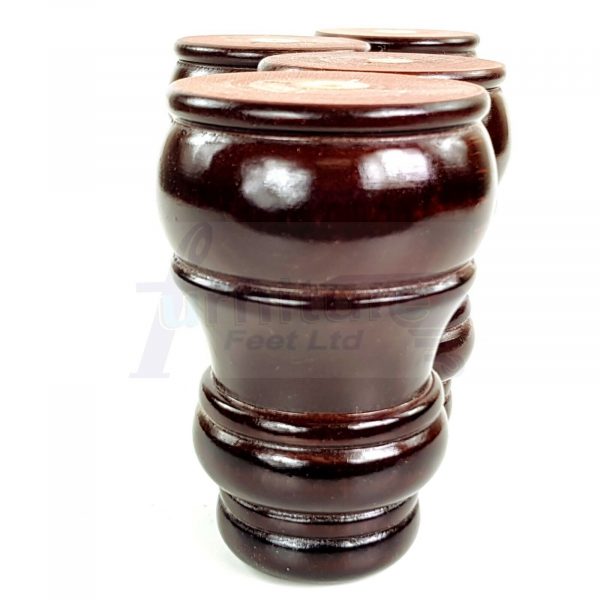 4x TURNED WOOD FURNITURE CHAIR LEGS 125mm High SOFA REPLACEMENT FEET (Pre-Drill) - Image 11