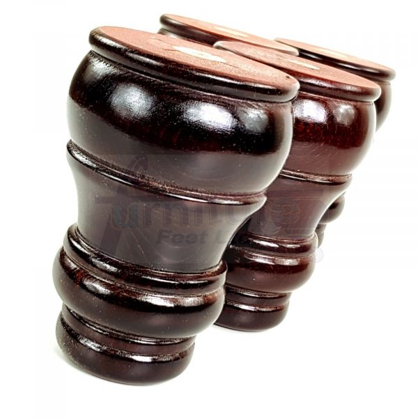 4x TURNED WOOD FURNITURE CHAIR LEGS 125mm High SOFA REPLACEMENT FEET (Pre-Drill) - Image 5