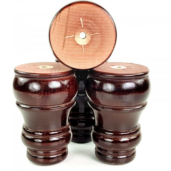 4x TURNED WOOD FURNITURE CHAIR LEGS 125mm High SOFA REPLACEMENT FEET (Pre-Drill) - Image 8