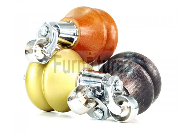 4x Turned Wood Furniture Castor Leg M8 Replacement Feet Chairs Stools Sofa 140mm - Image 10