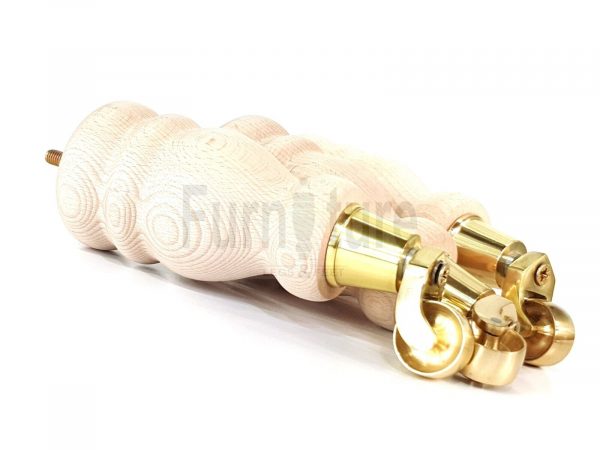 4x Turned Wood Furniture Castor Leg M8 Replacement Feet Chairs Stools Sofa 200mm - Image 4