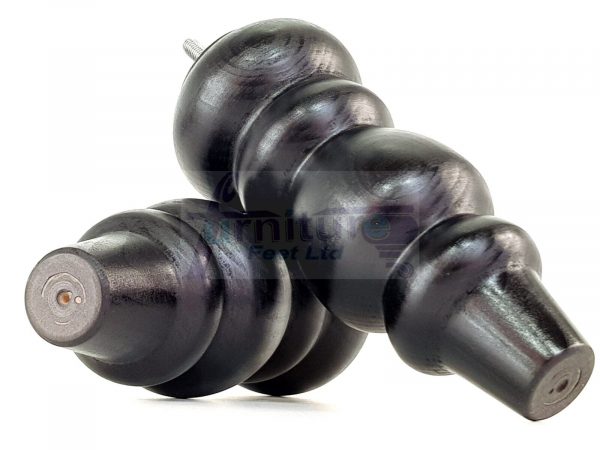4x Turned Wood Repacement Furniture Legs Black M8 Sofa Chair Settee Feet 200mm - Image 6
