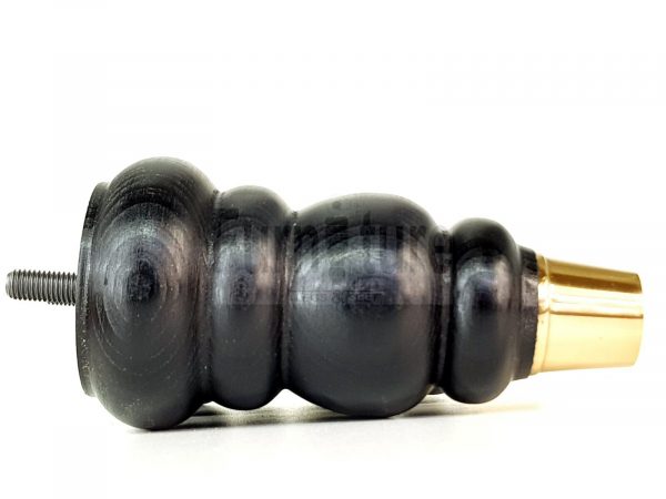 4x Turned Wooden Furniture Leg Brass Slipper Cup Sofa, Chair Feet 160mm High M8 - Image 10
