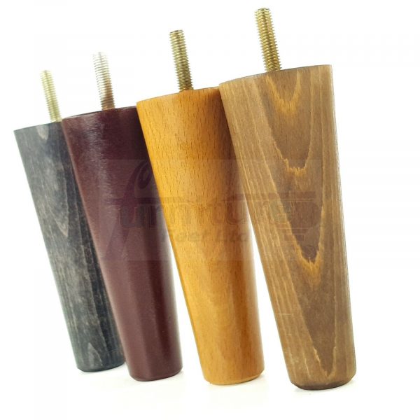 4x WOOD REPLACEMENT FURNITURE CHAIR LEGS M8(8mm) SOFA - SETTEE FEET 120mm HIGH - Image 4