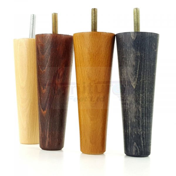 4x WOOD REPLACEMENT FURNITURE CHAIR LEGS M8(8mm) SOFA - SETTEE FEET 120mm HIGH - Image 5