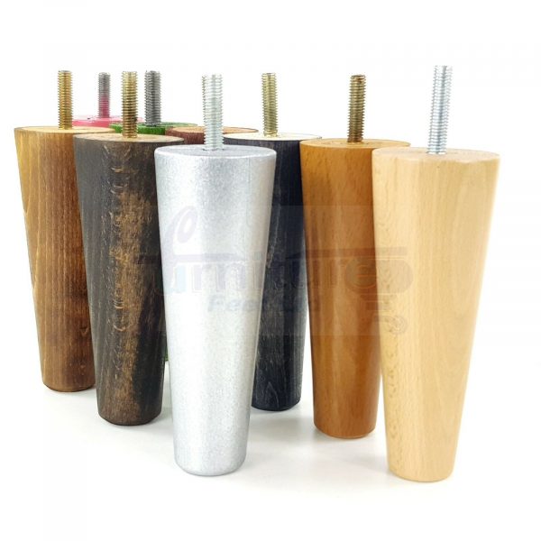 4x WOOD REPLACEMENT FURNITURE CHAIR LEGS M8(8mm) SOFA - SETTEE FEET 120mm HIGH - Image 6