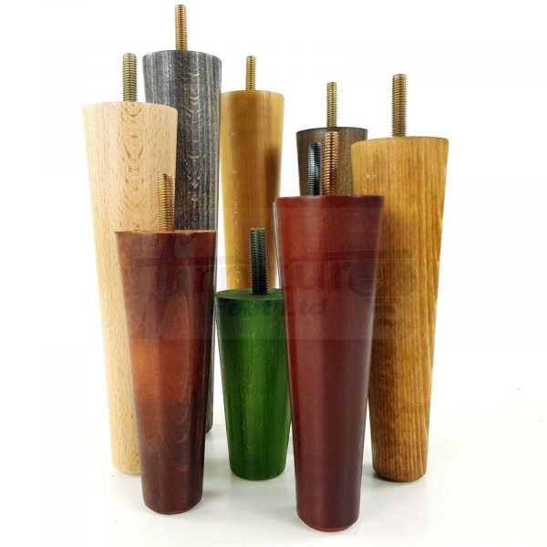 4x WOOD REPLACEMENT FURNITURE CHAIR LEGS M8(8mm) SOFA - SETTEE FEET 220mm HIGH - Image 12
