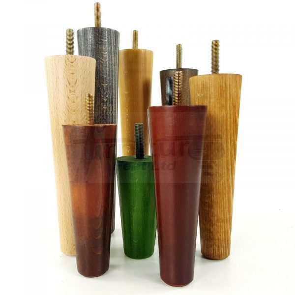 4x WOOD REPLACEMENT FURNITURE CHAIR LEGS M8(8mm) SOFA - SETTEE FEET 240mm HIGH - Image 12