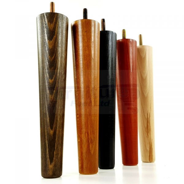 4x WOOD REPLACEMENT FURNITURE CHAIR LEGS M8(8mm) SOFA - SETTEE FEET 240mm HIGH - Image 4
