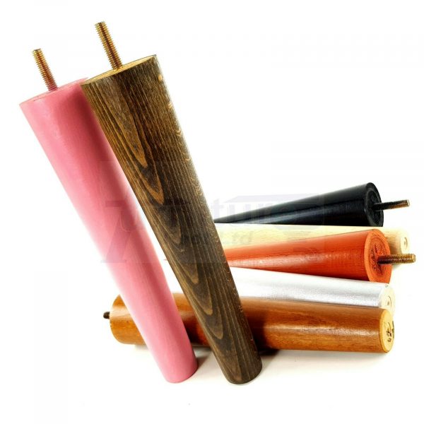 4x WOOD REPLACEMENT FURNITURE CHAIR LEGS M8(8mm) SOFA - SETTEE FEET 240mm HIGH - Image 5