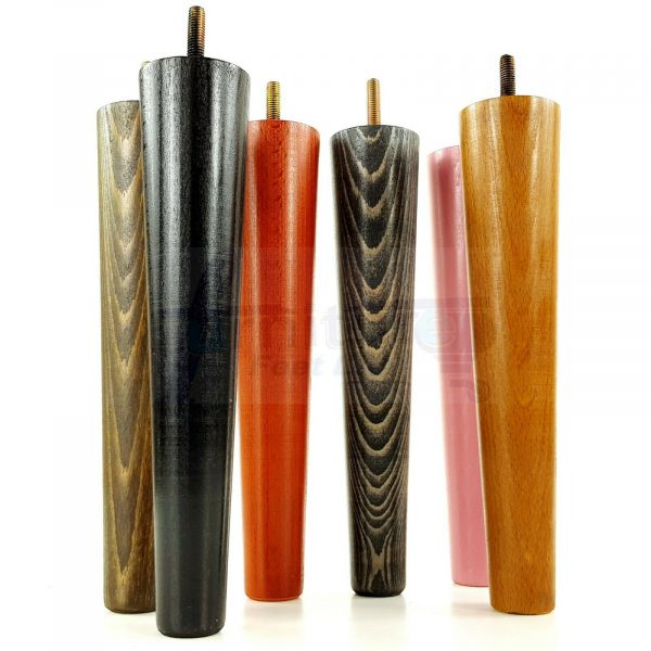 4x WOOD REPLACEMENT FURNITURE CHAIR LEGS M8(8mm) SOFA - SETTEE FEET 240mm HIGH - Image 8