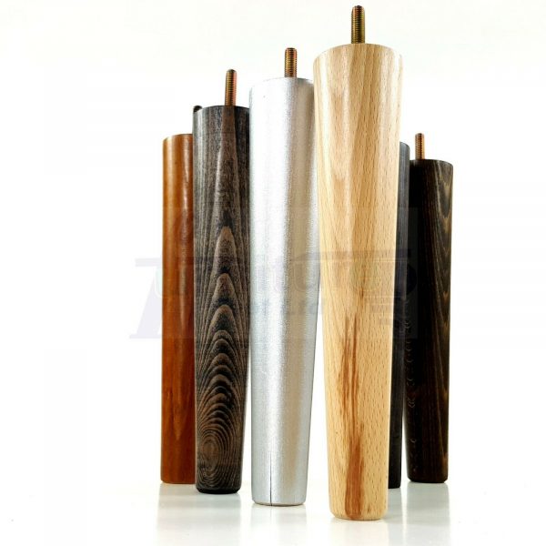 4x WOOD REPLACEMENT FURNITURE CHAIR LEGS M8(8mm) SOFA - SETTEE FEET 240mm HIGH - Image 9