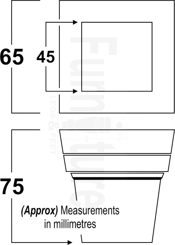 4x Wood Furniture Sofa Leg M8 Replacement Chair, Settee Feet & Slipper Cup 75mm - Image 3