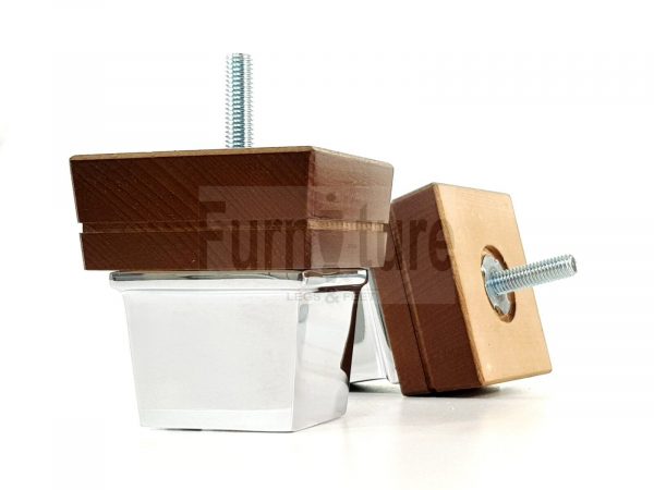 4x Wood Furniture Sofa Leg M8 Replacement Chair, Settee Feet & Slipper Cup 75mm - Image 9