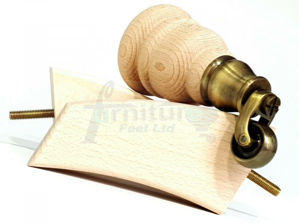 RAW WOOD ANTIQUE CASTOR FURNITURE FEET 155mm High REPLACEMENT CHAIR LEGS M8(8mm) - Image 10