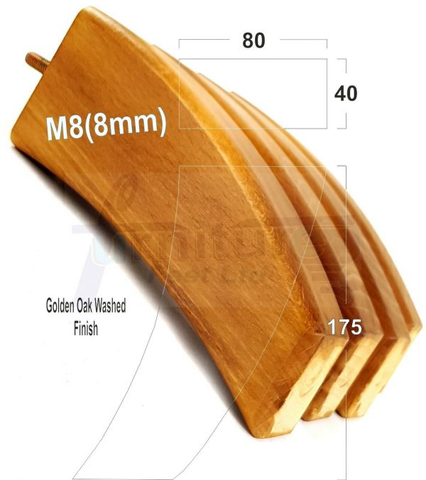 4x TAPERED WOOD SETTEE LEGS 175mm High SOFA REPLACEMENT FURNITURE FEET M8(8mm) - Image 19