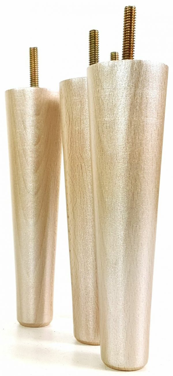 4x WOOD REPLACEMENT FURNITURE CHAIR LEGS M8(8mm) SOFA - SETTEE FEET 220mm HIGH - Image 17