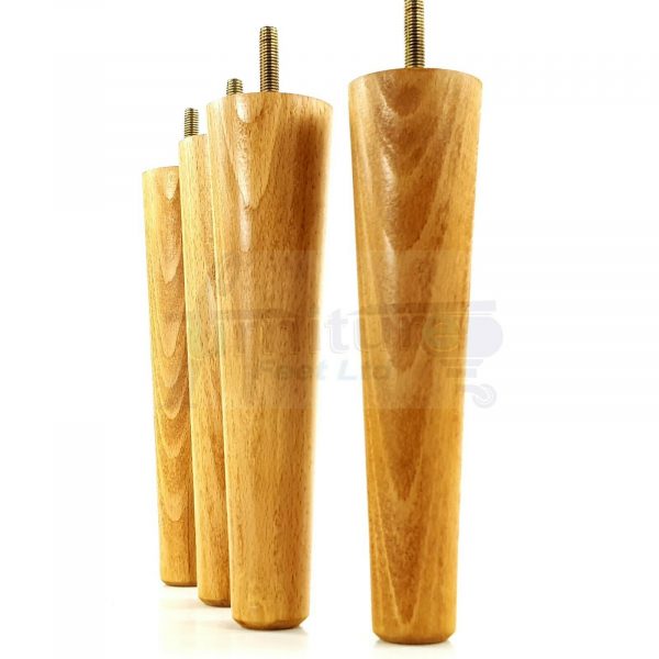 4x WOOD REPLACEMENT FURNITURE CHAIR LEGS M8(8mm) SOFA - SETTEE FEET 240mm HIGH - Image 29