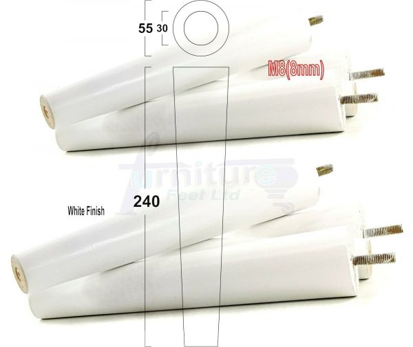 4x WOOD REPLACEMENT FURNITURE CHAIR LEGS M8(8mm) SOFA - SETTEE FEET 240mm HIGH - Image 34