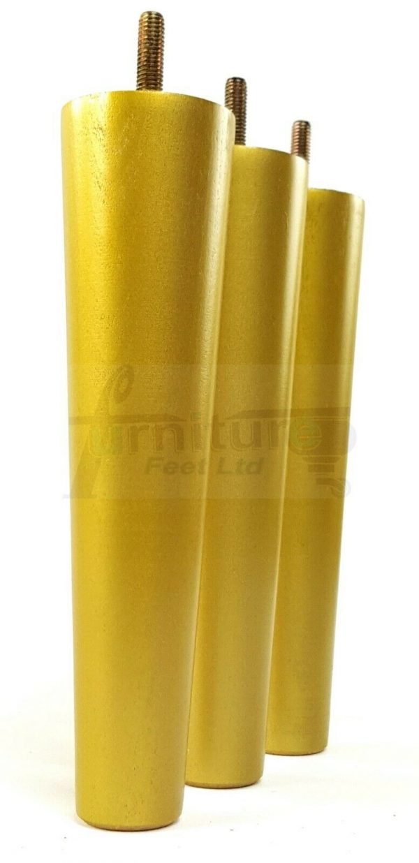 4x WOOD REPLACEMENT FURNITURE CHAIR LEGS M8(8mm) SOFA - SETTEE FEET 240mm HIGH - Image 22