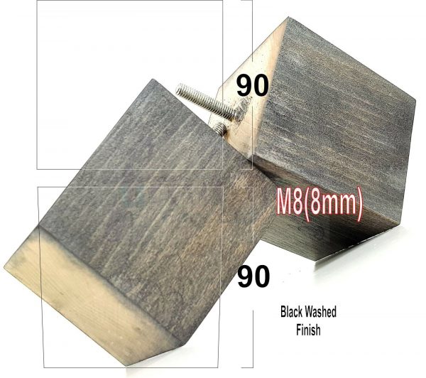 4x WOOD REPLACEMENT FURNITURE CHAIR LEGS M8(8mm) SOFA - SETTEE FEET 90mm HIGH - Image 12